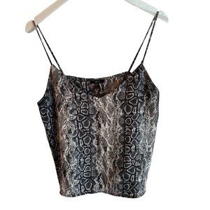 IRIS Women's Snakeskin Print Size L Multicolor Sleeveless Spaghetti Strap